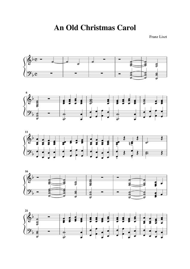 F. Liszt (리스트) - An Old Christmas Carol