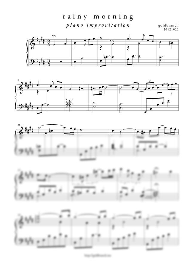 goldbranch - Rainy Morning (Piano Improvisation) by goldbranch0