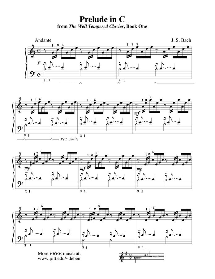 Bach's prelude in C