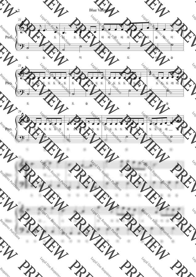 NMIXX (엔믹스) - Blue Valentine(다장조,초급1,2) (계이름악보포함) by 프리스타일피아노맨닷컴1