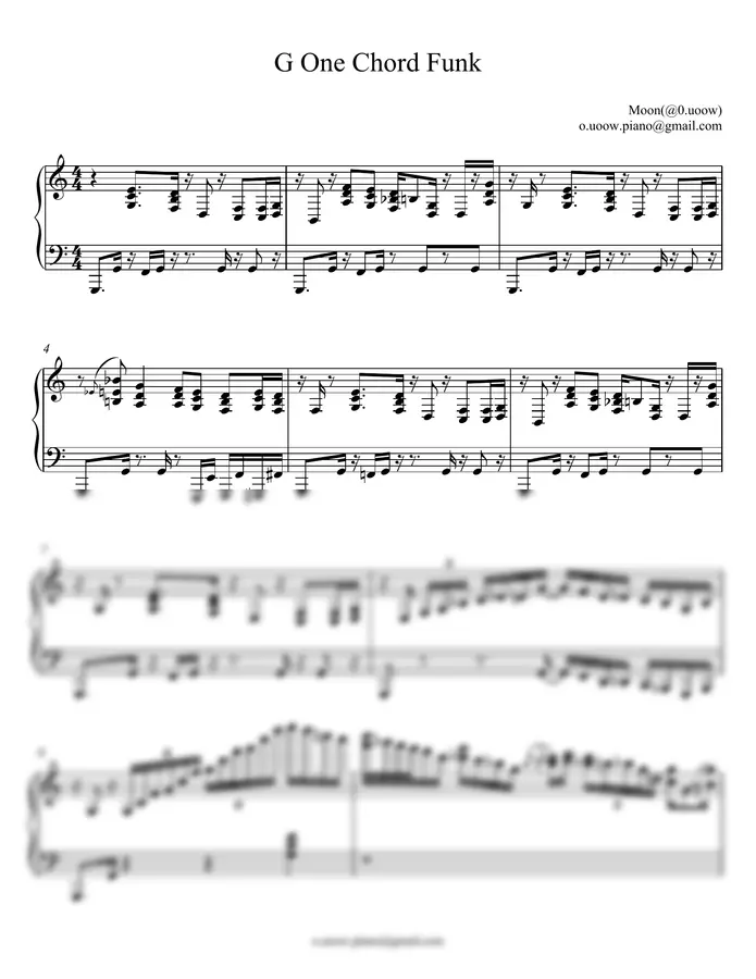 Moon - G One Chord Funk