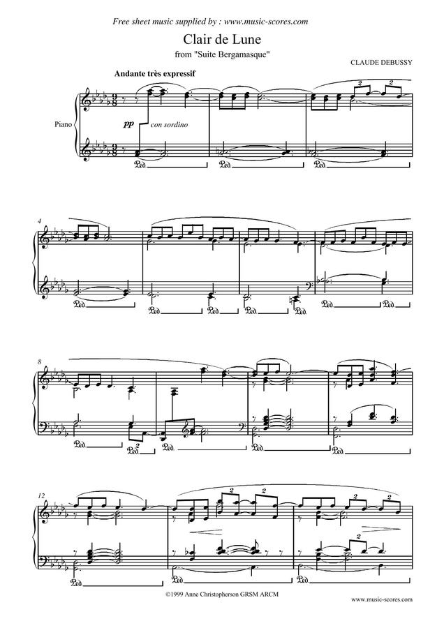 C. Debussy (드뷔시) - Clair De Lune (달빛)