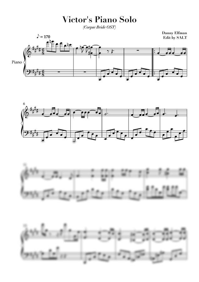 유령신부 OST - Victor's Piano Solo (원곡 버전)