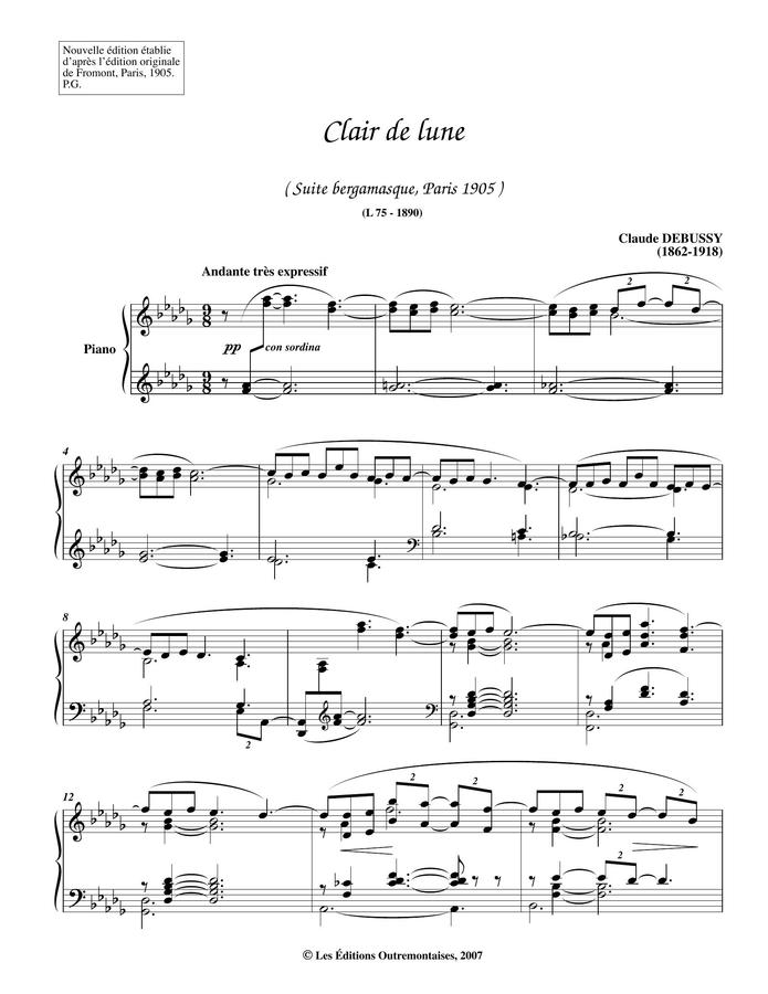 C. Debussy (드뷔시) - Clair De Lune (달빛)