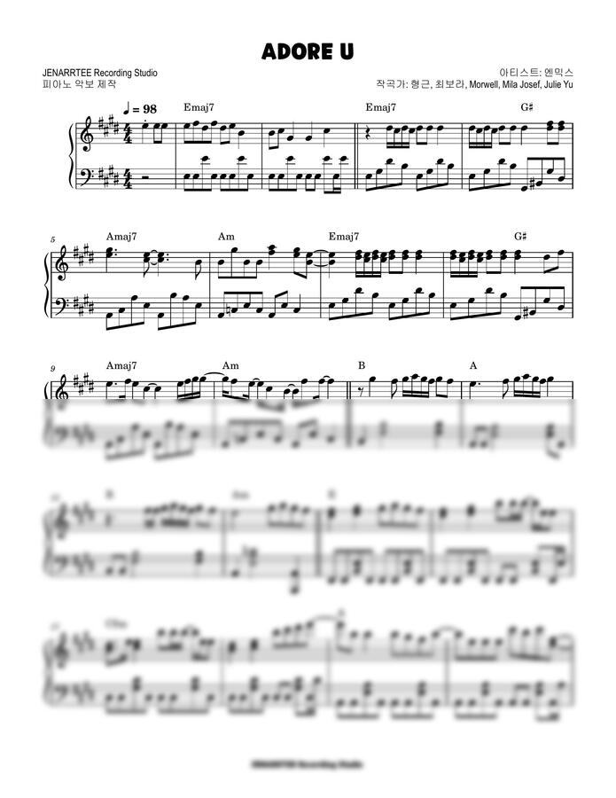 NMIXX (엔믹스) - ADORE U (원키+쉬운키 포함) by JENARRTEE Recording Studio0