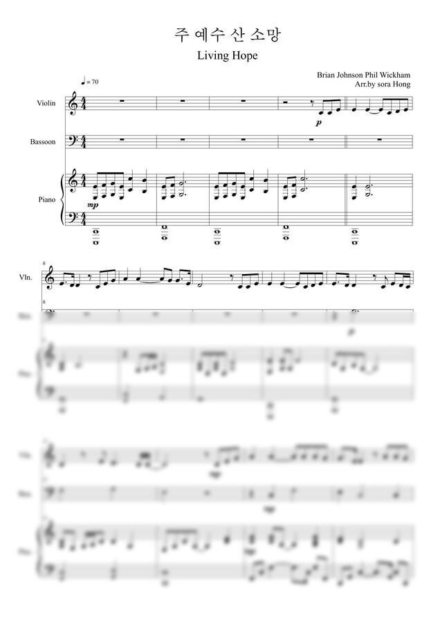 Phil Wickham - Living Hope (주 예수 내 산 소망 )Trio by 홍소라0