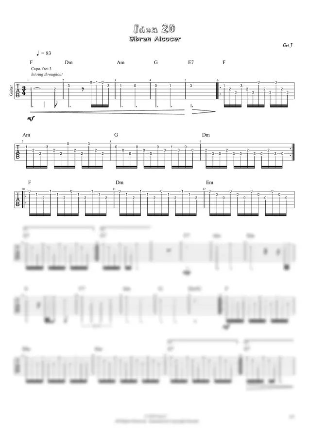 Gibran Alcocer - Idea 20 (Guitar)