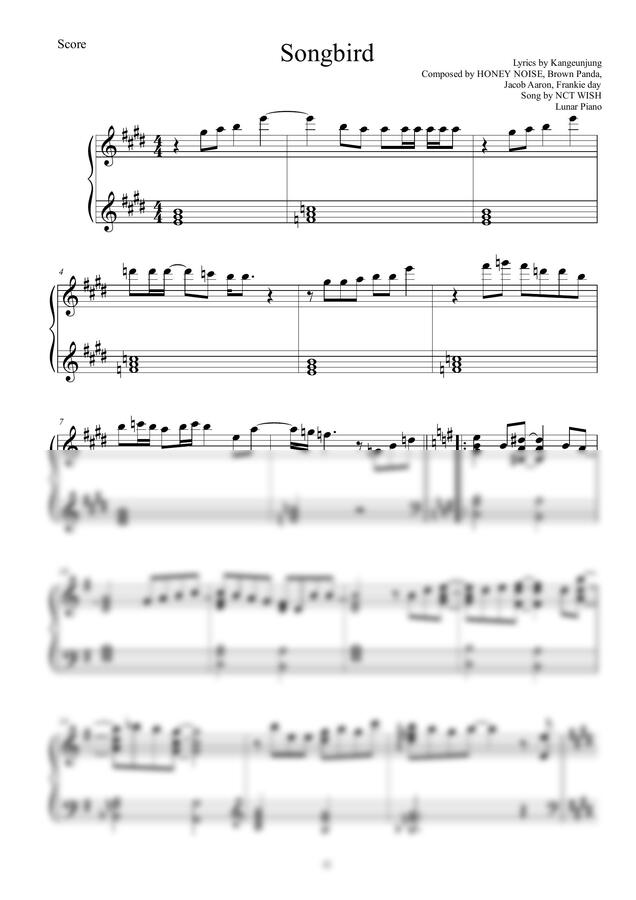 NCT WISH - Songbird by Lunar Piano 루나피아노0