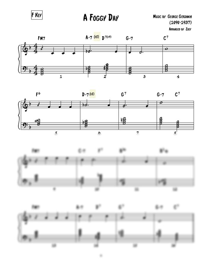 George Gershwin - A Foggy Day (easy) by Zoey0