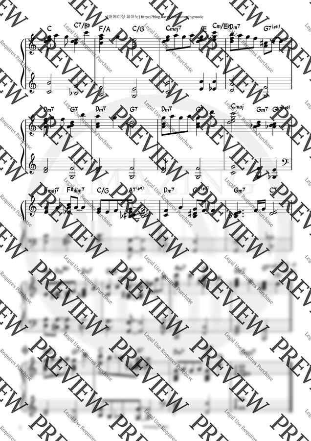 Johnny Marks - [2페이지캐롤]Rudolhp the Red-Nosed Reindeer(루돌프 사슴코) (C key, 연주) by 어메이징피아노1