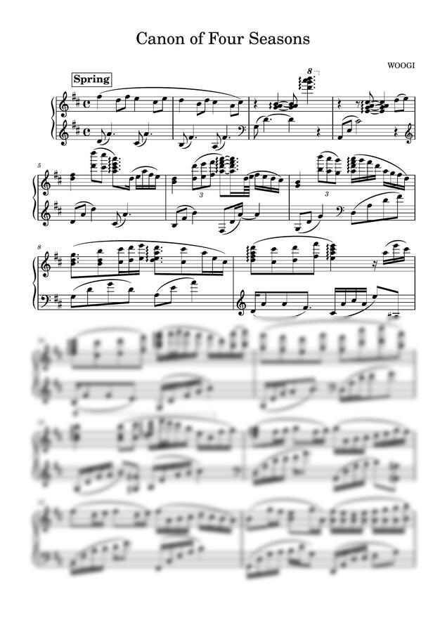 J. Pachelbel (파헬벨) - 사계절 캐논 (Canon of Four Seasons)