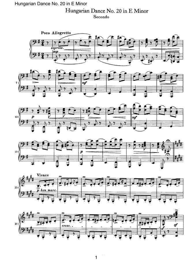 hungarian dance no.20