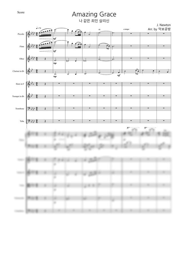 존 뉴턴, 켈틱 우먼 - 나 같은 죄인 살리신 (오케스트라를 위한 편곡) by 악보공방0