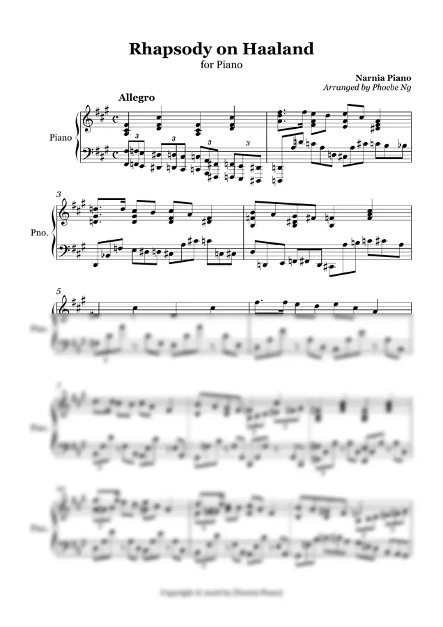 Narnia Piano - Rhapsody on Haaland