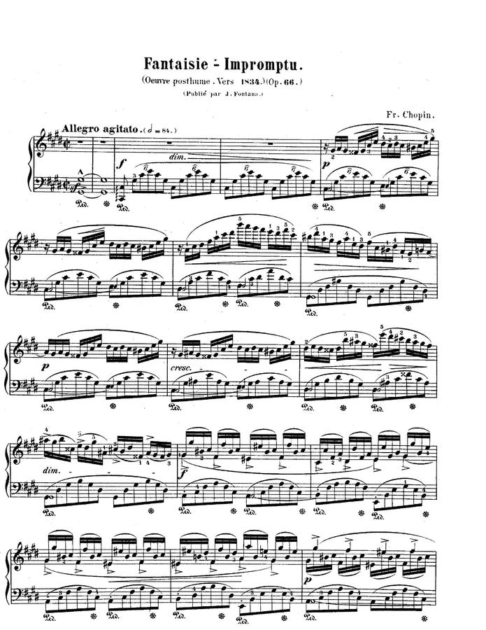 F. Chopin (쇼팽) - Fantasie-Impromptu, Op.66 (즉흥환상곡)