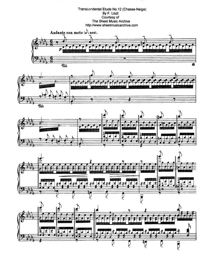 F. Liszt (리스트) - Transcendental Etude No.12 (초절기교 연습곡)