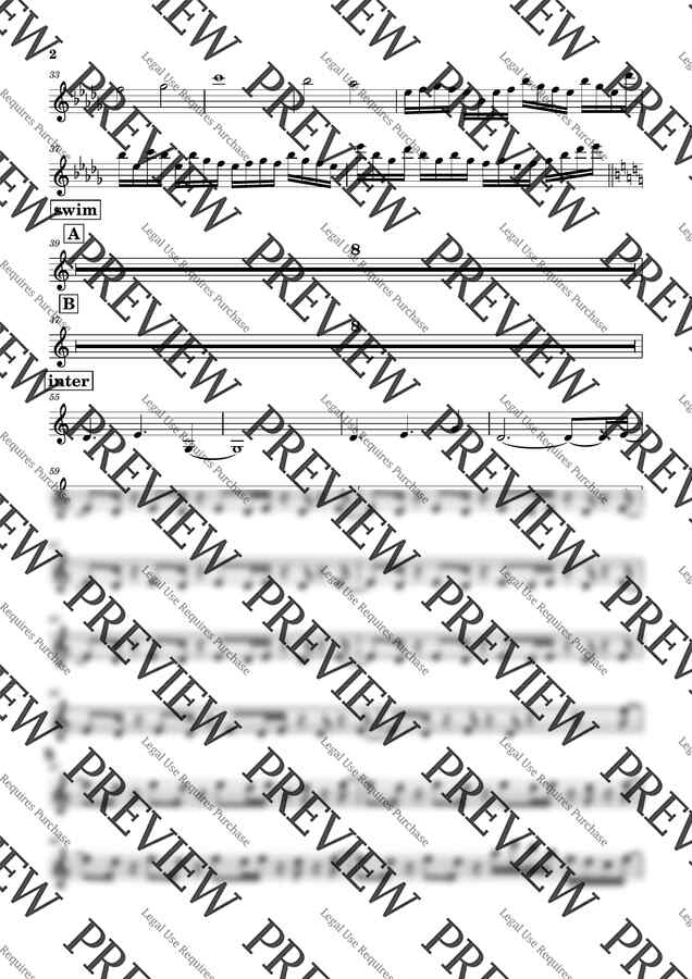 LUCY - 도시해적, swim, cry bird (바이올린 악보) by 이민진1