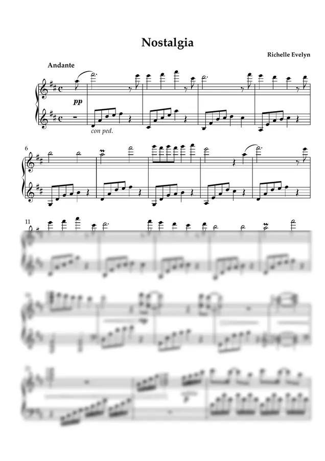 Richelle Evelyn - Nostalgia (Piano Version)