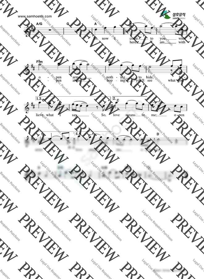 Journey - Open Arms by 악보마트1