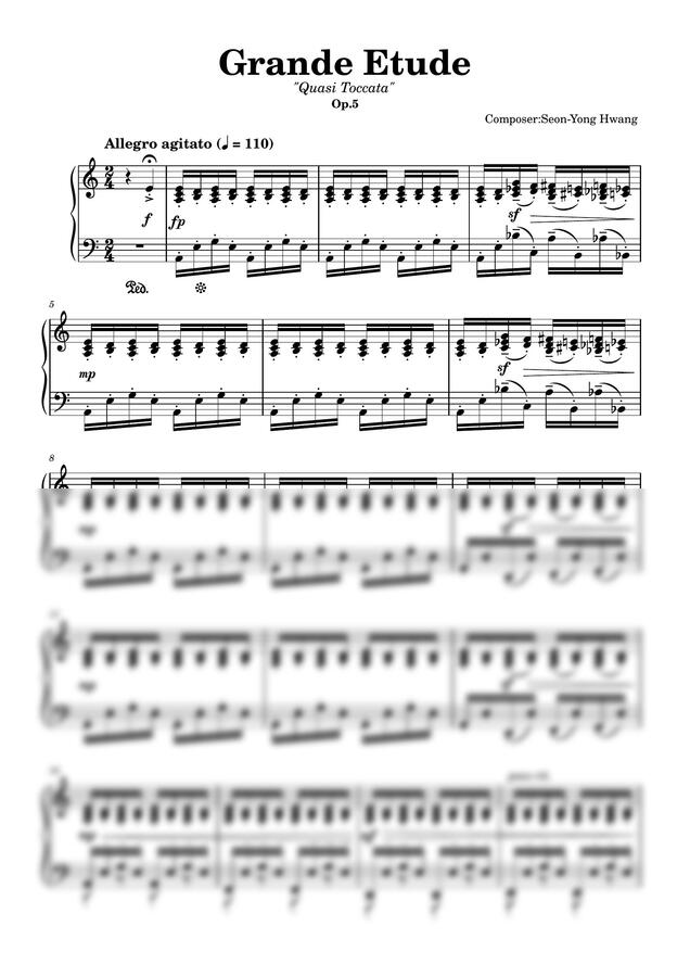 황선용 - 대 연습곡, Op.5 "토카타 풍으로"