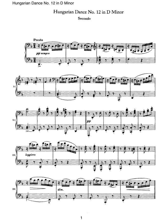 hungarian dance no.12