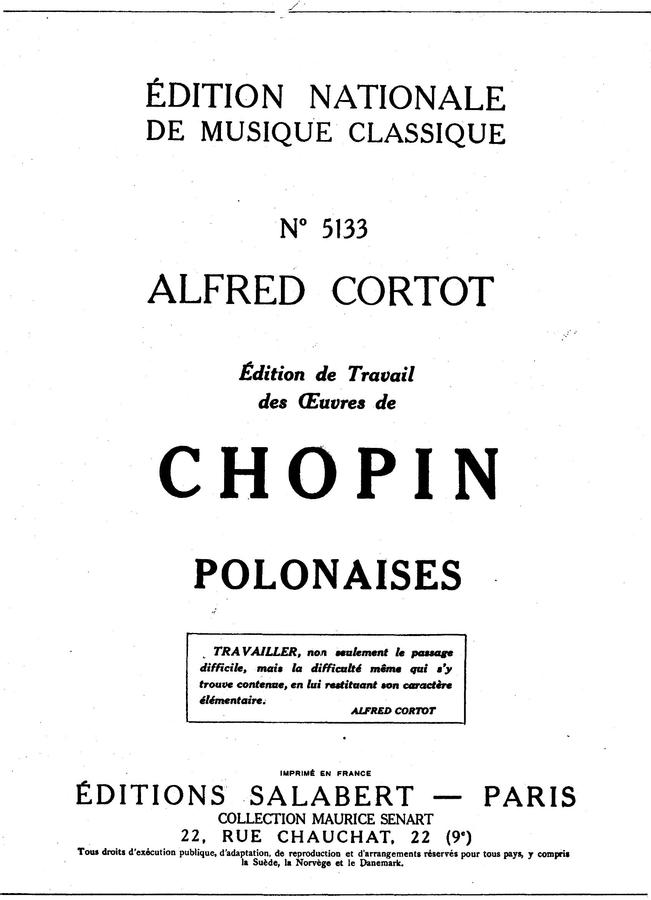 F. Chopin (쇼팽) - Polonaise No.6 'Heroic' (영웅 폴로네이즈)  (알프레드 코르토 에디션)0