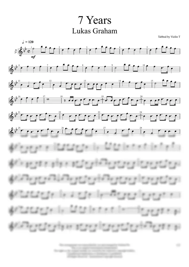 Lukas Graham - 7 Years (Violin)