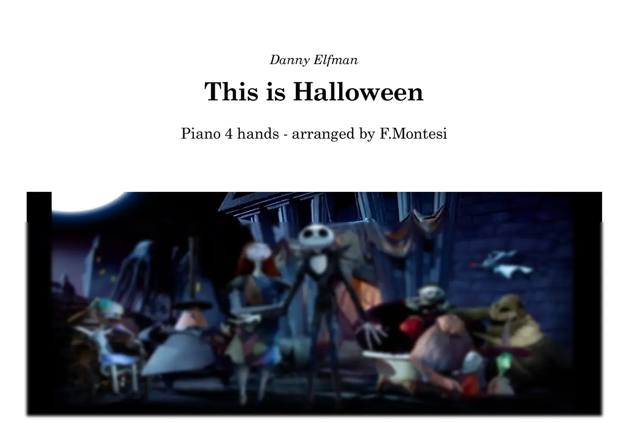 Danny Helfman - This is halloween (Piano 4 hands)