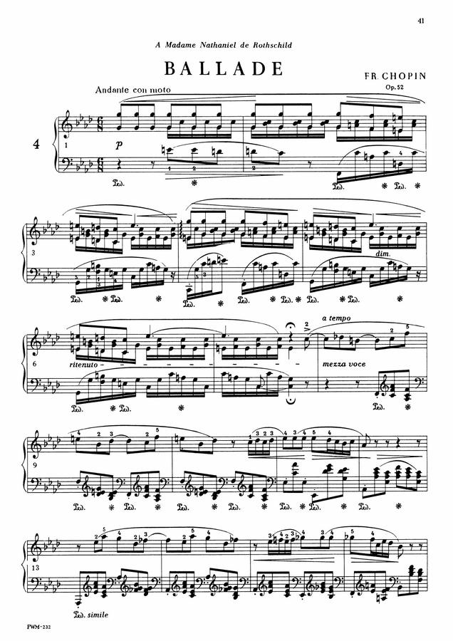 F. Chopin (쇼팽) - Ballade No.4 In F minor (발라드 4번)0