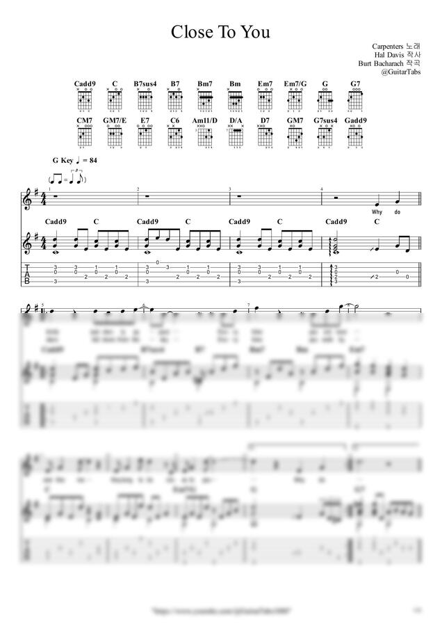 Carpenters - Close To You by GuitarTabs0