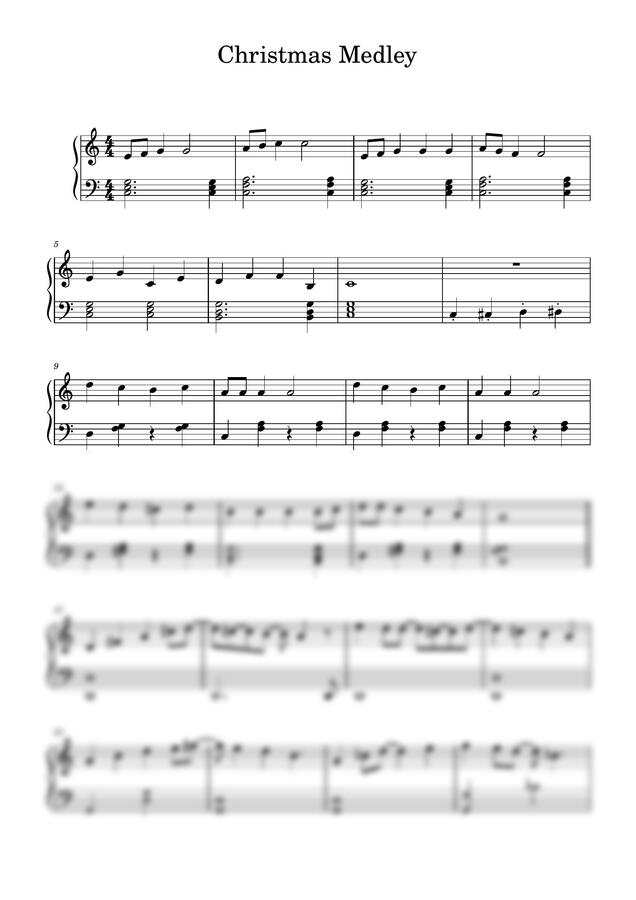완전쉬운 크리스마스 캐롤 메들리(All I Want for Christmas Is You/last christmas/Jingle bell Rock/울면안돼)