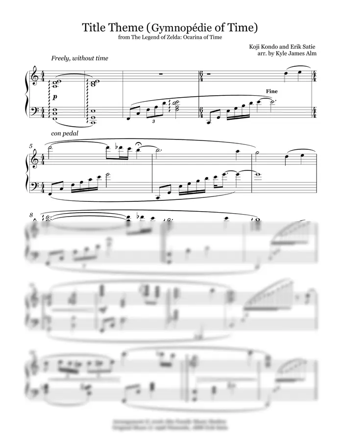 Koji Kondo - Title Theme (Gymnopédie of Time) (from The Legend of Zelda: Ocarina of Time)