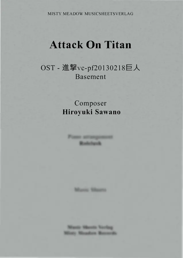 Hiroyuki Sawano - Attack on Titan Season 3, Episode 19 (7) OST - 進撃vc-pf20130218巨人 (Basement)