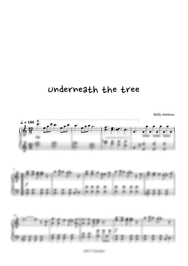 Kelly clarkson - Underneath the tree (Ckey+쉬운버전) by 햅삐악보0