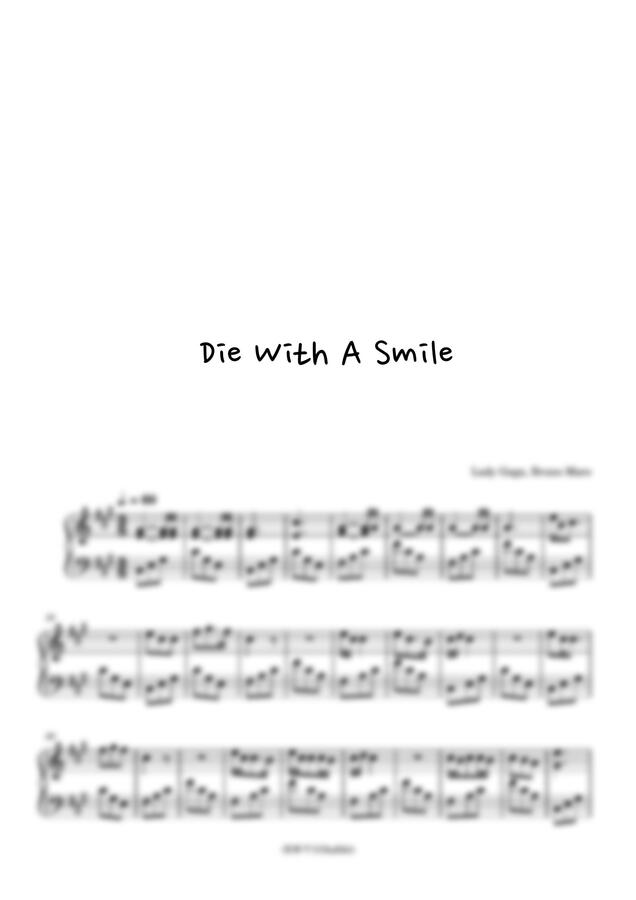 Lady Gaga, Bruno Mars - Die With A Smile (원곡느낌) by 햅삐악보0