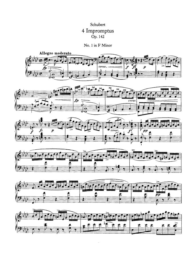 F. schubert (슈베르트) - Impromptu Op.142 No.1 (즉흥곡)0