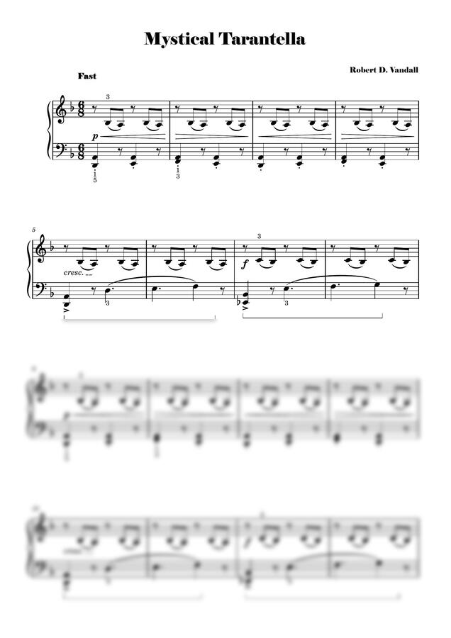 [콩쿨 악보] Rovert D. Vandall - Mystical Tarantella by 메종드피아노0