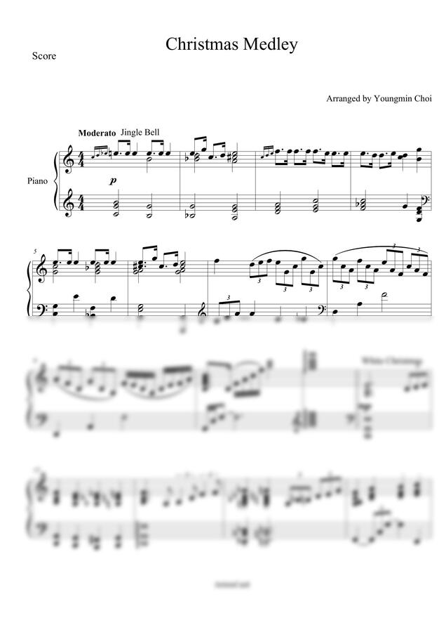 악보 > 크리스마스 캐롤 메들리(Christmas Carol Medley) by 아티스츠카드