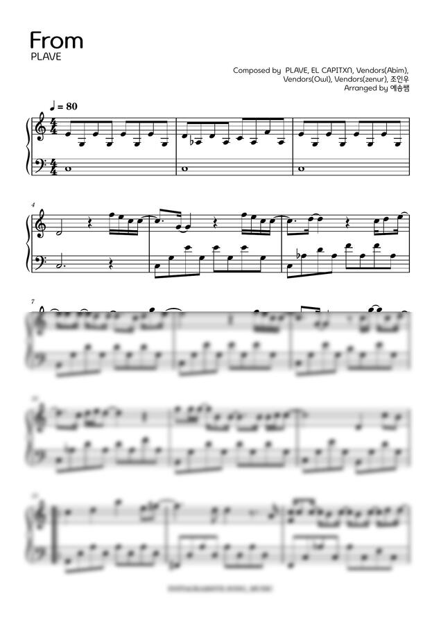 PLAVE(플레이브) - From (간지나는 다장조악보) by 예송쌤0