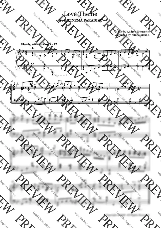 Music by Andrea Morricone Arranged by Fillipe Mendel - Love Theme (Cinema Paradiso)