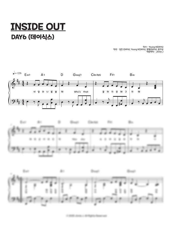 DAY6 (데이식스) - INSIDE OUT (가사포함) by Jinnie J0
