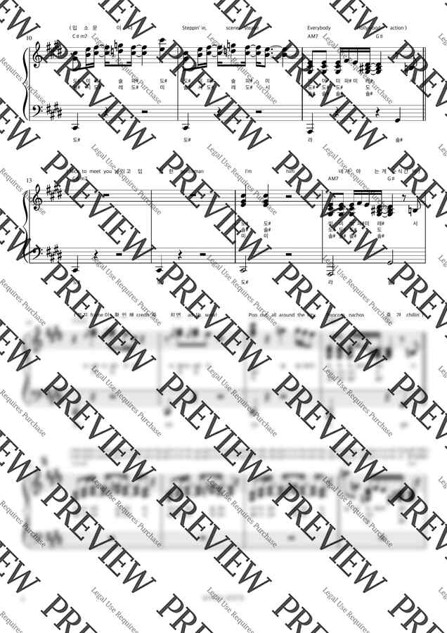 BOYNEXTDOOR - Hollywood Aciton (계이름 반주악보) by 피아노정류장1