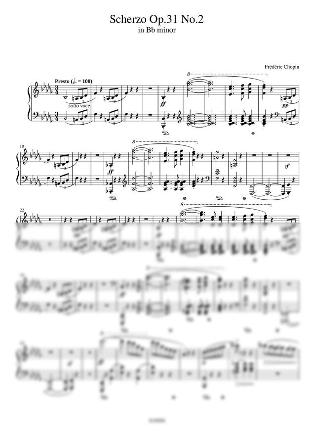F. Chopin (쇼팽) - Scherzo Op.31 No.2 (스케르초 2번) (명곡) by JUNPIN0
