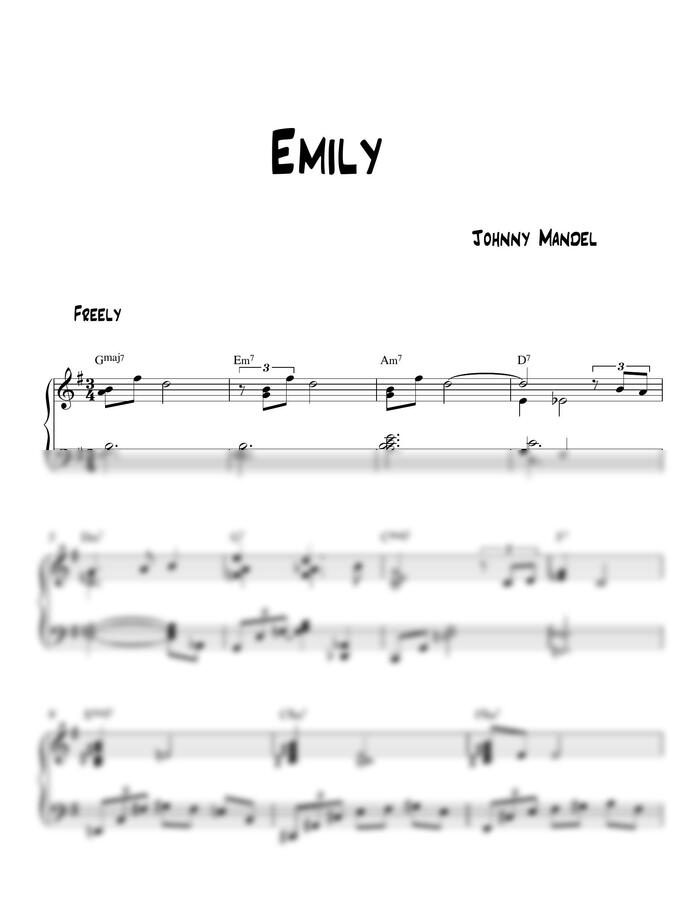 Johnny Mandel - Emily (재즈 편곡) by MWHA0