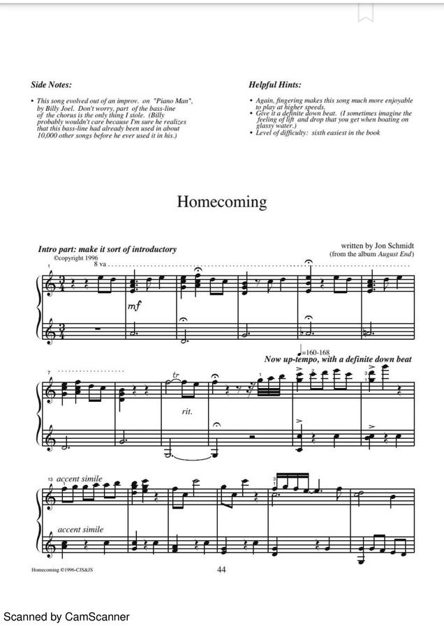 Jon Schmidt - Homecoming