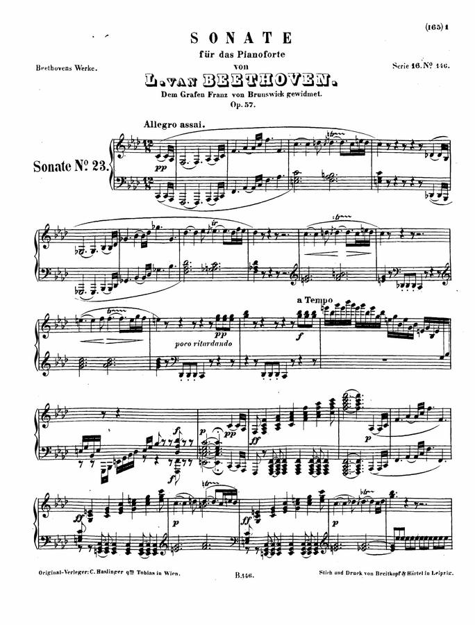 L.V.Beethoven (베토벤) - Piano Sonata No.23 (열정 소나타)