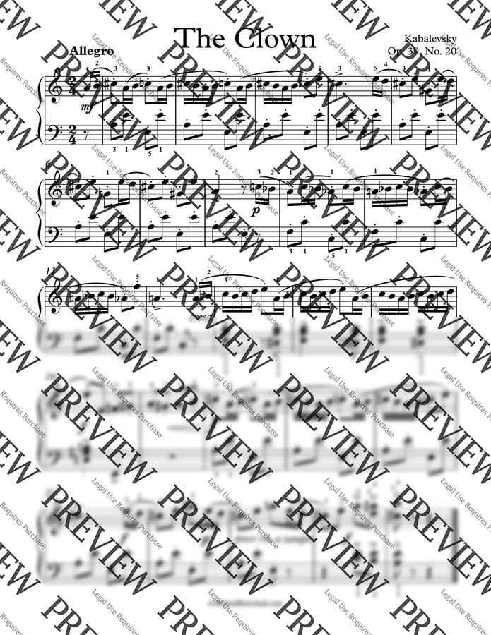 D. Kabalevsky (카발레프스키) - The Clown Op.39, No.20 (어릿광대)