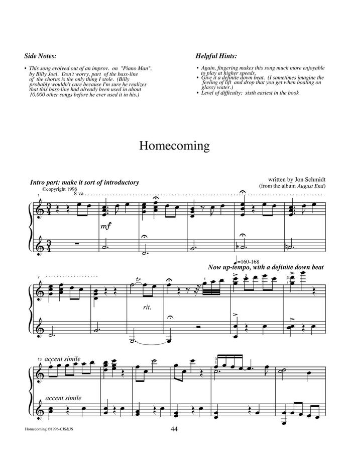 John schmidt - homecoming