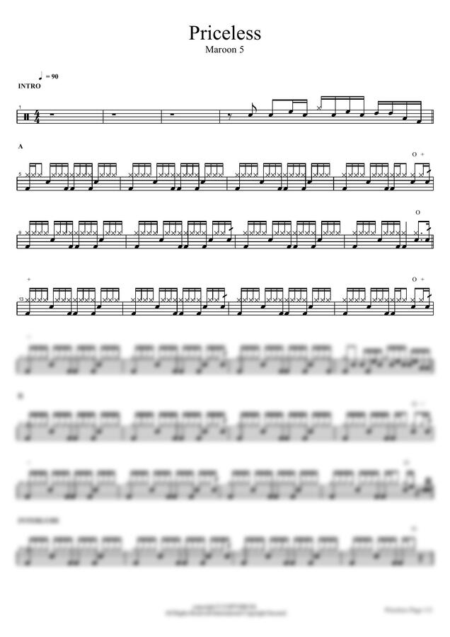 Maroon 5 - Priceless by COPYDRUM0