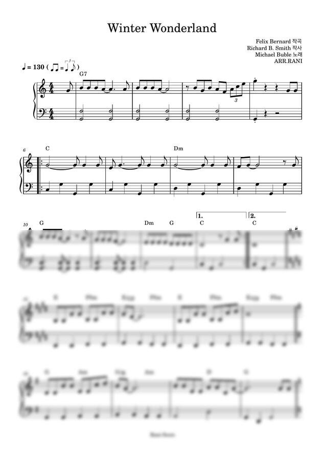 Michael Buble - Winter Wonderland (다장조)0